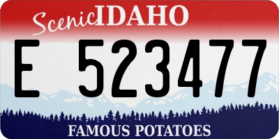ID license plate E523477