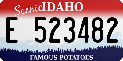 ID license plate E523482
