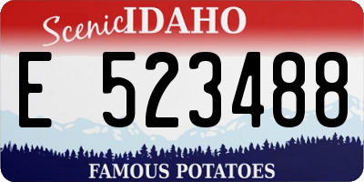 ID license plate E523488