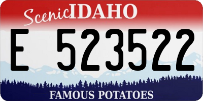 ID license plate E523522
