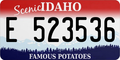 ID license plate E523536