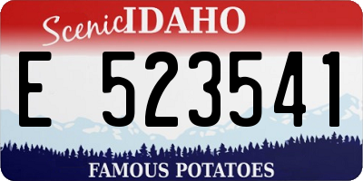 ID license plate E523541