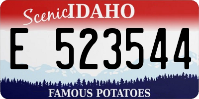 ID license plate E523544