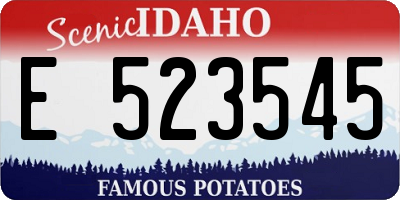 ID license plate E523545