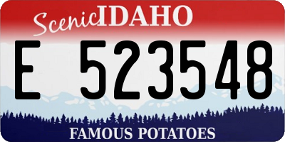 ID license plate E523548