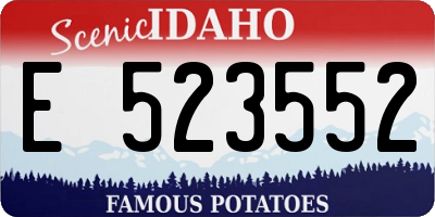 ID license plate E523552