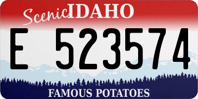 ID license plate E523574