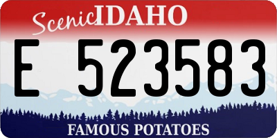 ID license plate E523583
