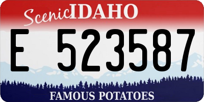 ID license plate E523587