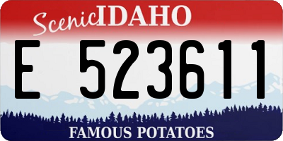 ID license plate E523611