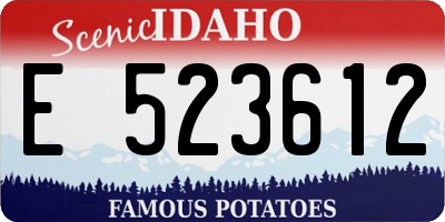 ID license plate E523612