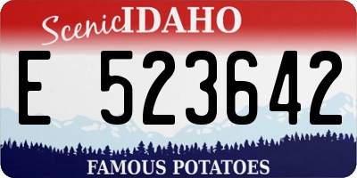 ID license plate E523642