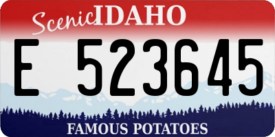ID license plate E523645