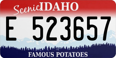 ID license plate E523657