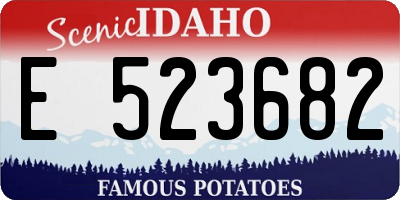ID license plate E523682