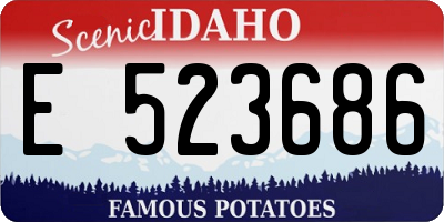 ID license plate E523686