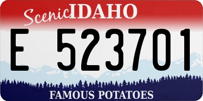 ID license plate E523701
