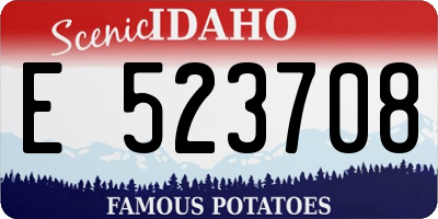 ID license plate E523708