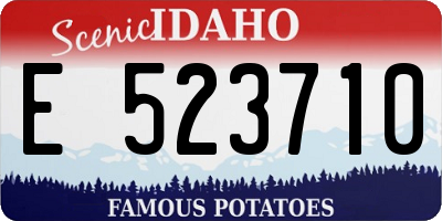 ID license plate E523710