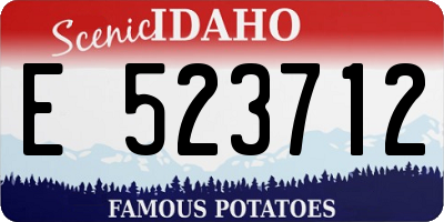 ID license plate E523712