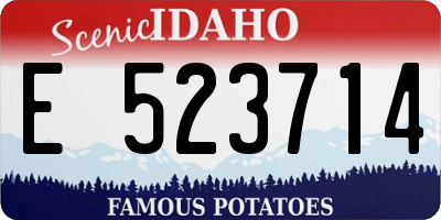 ID license plate E523714