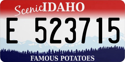 ID license plate E523715