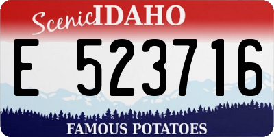 ID license plate E523716