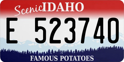 ID license plate E523740