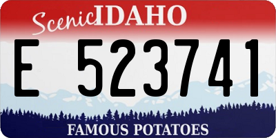 ID license plate E523741