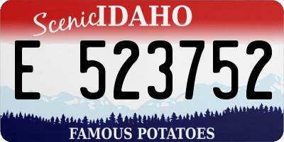 ID license plate E523752