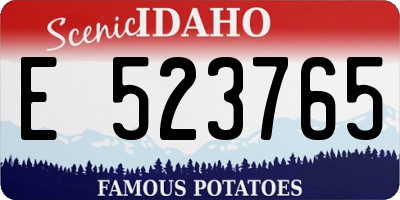 ID license plate E523765