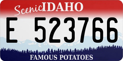 ID license plate E523766