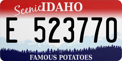 ID license plate E523770