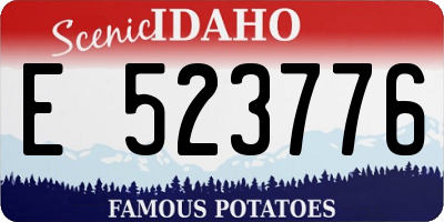 ID license plate E523776