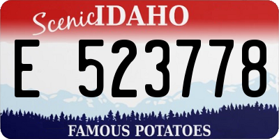 ID license plate E523778