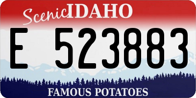 ID license plate E523883
