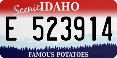 ID license plate E523914