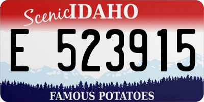 ID license plate E523915