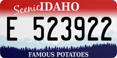 ID license plate E523922