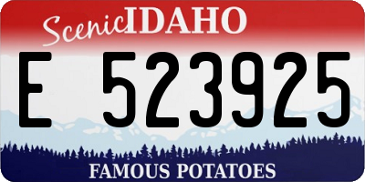 ID license plate E523925