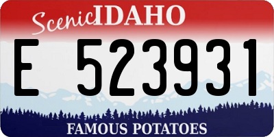 ID license plate E523931