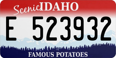 ID license plate E523932