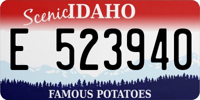 ID license plate E523940