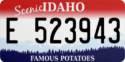 ID license plate E523943