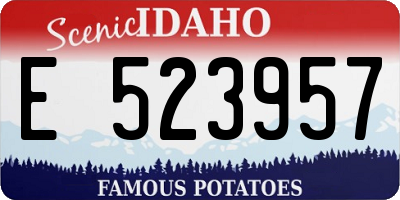 ID license plate E523957