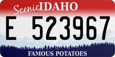 ID license plate E523967