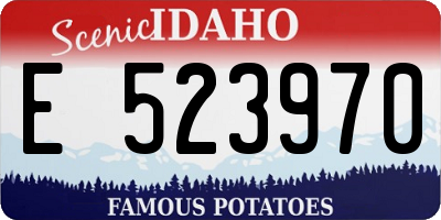 ID license plate E523970