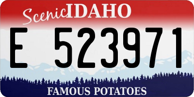 ID license plate E523971