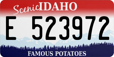 ID license plate E523972