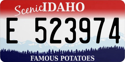 ID license plate E523974